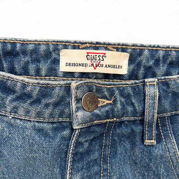 y2k vintage GUESS patchwork Cargo style jeans size 25" - Picture 6 of 6